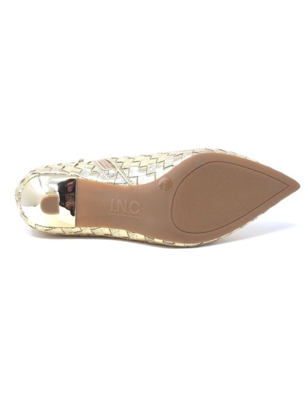 INC International Concepts Ankle Boots Raisiep Gold Woven Size 6.5 M - Picture 7 of 12
